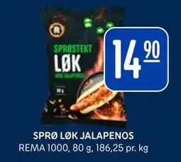 Rema 1000 SPRØ LØK JALAPENOS tilbud