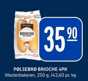 Rema 1000 PØLSEBRØ BRIOCHE 4PK tilbud