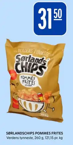 Rema 1000 SØRLANDSCHIPS POMMES FRITES tilbud