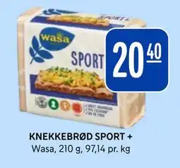 Rema 1000 KNEKKEBRØD SPORT + tilbud