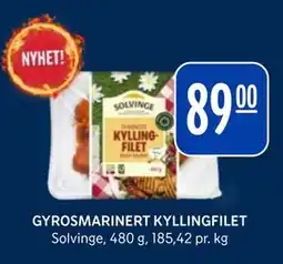 Rema 1000 GYROSMARINERT KYLLINGFILET tilbud