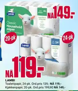 Europris LAMBI tilbud