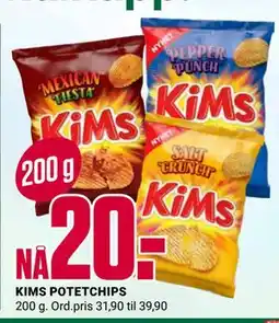 Europris KIMS POTETCHIPS tilbud