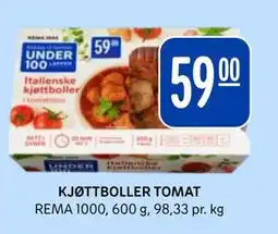 Rema 1000 KJØTTBOLLER TOMAT tilbud