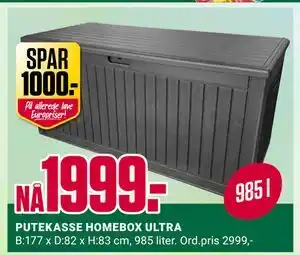 Europris PUTEKASSE HOMEBOX ULTRA tilbud