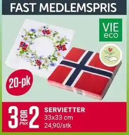Europris SERVIETTER tilbud