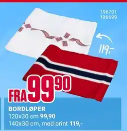 Europris BORDLØPER tilbud