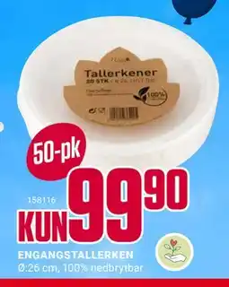 Europris ENGANGSTALLERKEN tilbud