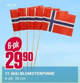 Europris 17. MAI BLOMSTERPINNE tilbud
