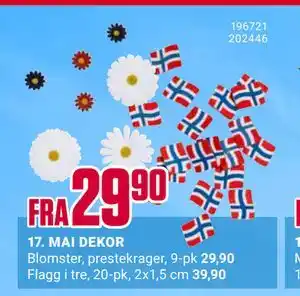 Europris 17. MAI DEKOR tilbud