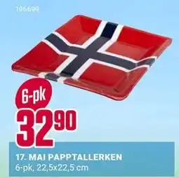 Europris 17. MAI PAPPTALLERKEN tilbud