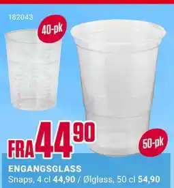 Europris ENGANGSGLASS tilbud