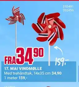 Europris 17. MAI VINDMØLLE tilbud