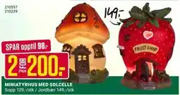Europris MINIATYRHUS MED SOLCELLE tilbud