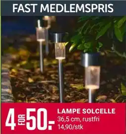 Europris LAMPE SOLCELLE tilbud