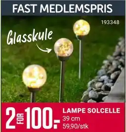 Europris LAMPE SOLCELLE tilbud