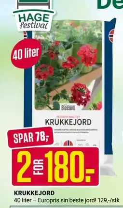 Europris KRUKKEJORD tilbud