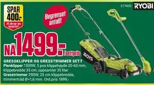Europris GRESSKLIPPER OG GRESSTRIMMER SETT tilbud