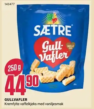 Europris GULLVAFLER tilbud