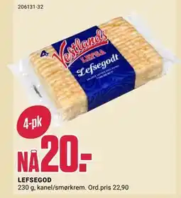 Europris LEFSEGOD tilbud