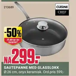 Europris SAUTEPANNE MED GLASSLOKK tilbud