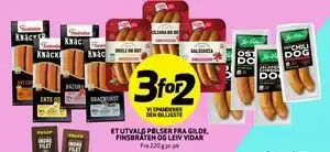 Bunnpris ET UTVALG PØLSER FRA GILDE FINSBRATEN OG LEIV VIDAR tilbud