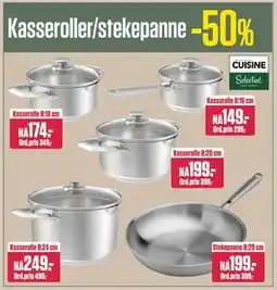 Europris Kasseroller/stekepanne tilbud