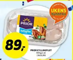 Bunnpris PRIOR KYLLINGFILET tilbud