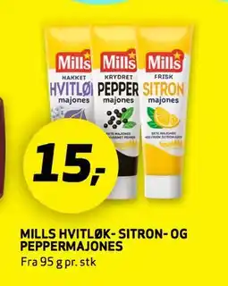 Bunnpris MILLS HVITLØK SITRON OG PEPPERMAJONES tilbud