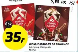 Bunnpris KRONE-IS JORDBÆR OG SJOKOLADE tilbud