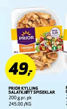 Bunnpris PRIOR KYLLING SALATKJØTT SPISEKLAR tilbud