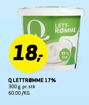 Bunnpris Q LETTRØMME 17% tilbud