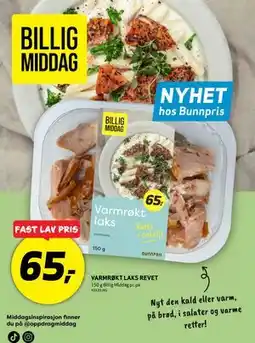 Bunnpris VARMRØKT LAKS REVET tilbud