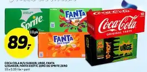 Bunnpris COCA COLA M/U SUKKER, URGE, FANTA U/SUKKER, FANTA EXOTIC ZERO OG SPRITE ZERO tilbud