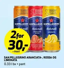 Bunnpris SAN PELLEGRINO ARANCIATA-, ROSSA OG LIMONATA tilbud