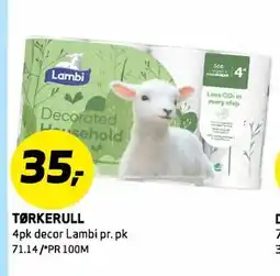 Bunnpris TØRKERULL tilbud
