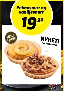 Bunnpris Pekansnurr og vaniljesnurr tilbud
