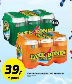 Bunnpris FAXE KONDI ORIGINAL OG APPELSIN tilbud