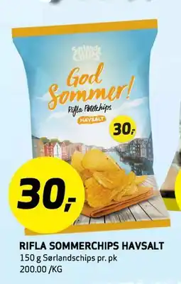 Bunnpris RIFLA SOMMERCHIPS HAVSALT tilbud