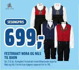 Coop Obs FESTDRAKT NORA OG NILS TIL BARN tilbud