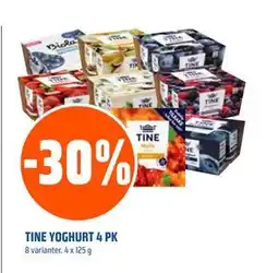 Coop Obs TINE YOGHURT 4 PK tilbud