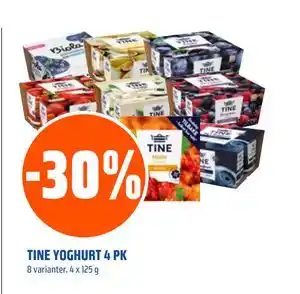 Coop Obs TINE YOGHURT 4 PK tilbud