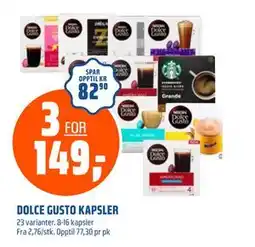 Coop Obs DOLCE GUSTO KAPSLER tilbud