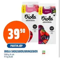 Coop Obs BIOLA SKOGSBÆR/BRINGEBÆR tilbud