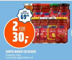 Coop Obs SANTA MARIA TACOSAUS tilbud
