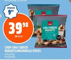 Coop Obs COOP CHILI CHEESE NUGGETS/MOZARELLA STICKS tilbud
