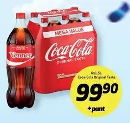Bunnpris 6x1,5L Coca-Cola Original Taste tilbud
