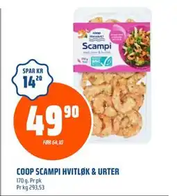 Coop Obs COOP SCAMPI HVITLØK & URTER tilbud