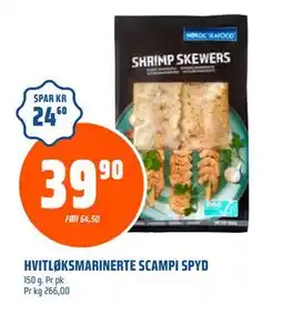 Coop Obs HVITLØKSMARINERTE SCAMPI SPYD tilbud