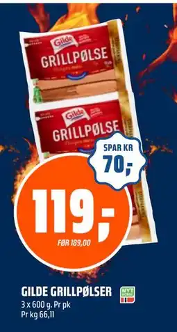 Coop Obs GILDE GRILLPØLSER tilbud